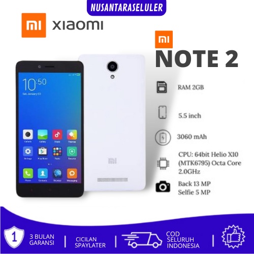 [baru] promo hp xiaomi redmi note 2 rom 32gb ram 2gb 4g lte helio | handphone memory 32gb xiaomi