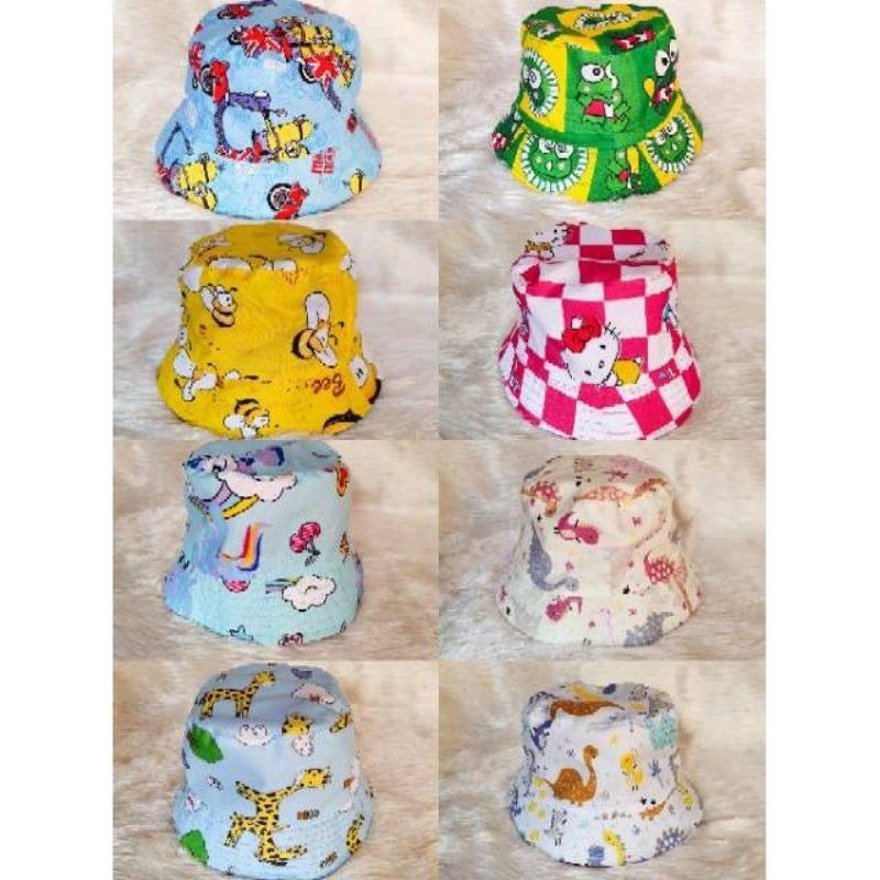 topi kupluk anak usia 1-5 tahun gambar bolak balik