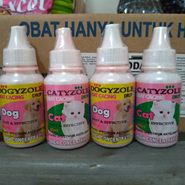 CATYZOLE DROP &amp; DOGYZOLE DROP OBAT CACING ANJING DAN KUCING