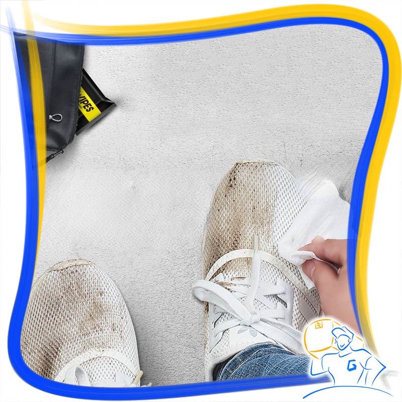 Pembersih Sepatu Sneakers Putih Sepatu Kulit Tanpa Air Tisu Basah Pembersih Tas Kulit Serbaguna Penghilang Noda Perawatan Sepatu Tissue Shoe Wet Quick Wipes Shoes Cleaner Kit