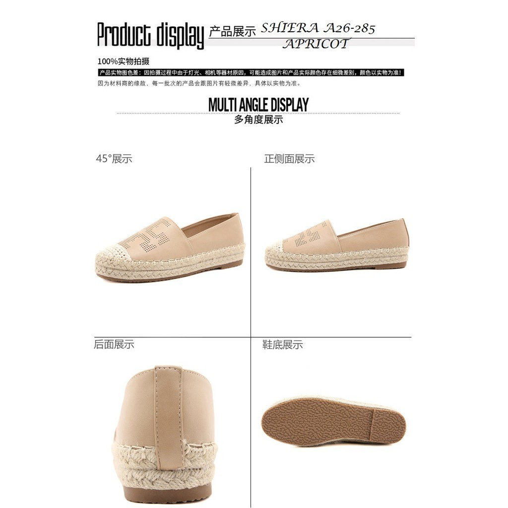 SHIERA ESPADRILLES SLIP ON SHOES A26-285