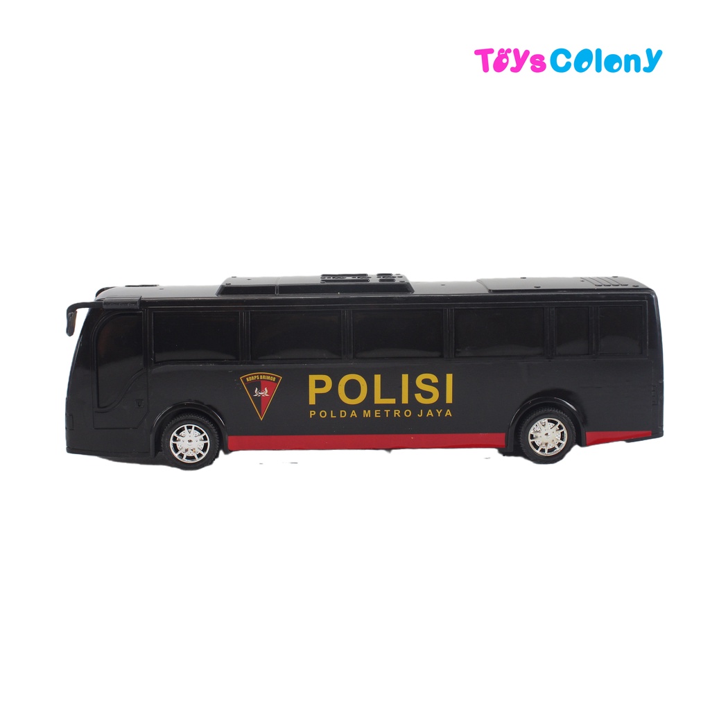 Mainan Kendaraan Bus Polisi Police Bus Friction RKC02041-4