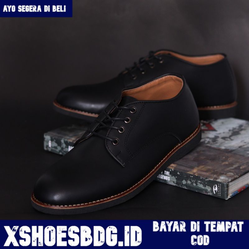 XSHOESBDG.ID Sepatu Formal Pria Pantofel Kulit Pu Asli Kerja Santai Nongkrong Gaya Casual Original