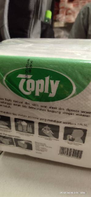 TISU  TOPLY SENDOK DAN PIRING ,50 LBR,SEPACK 6 BKS