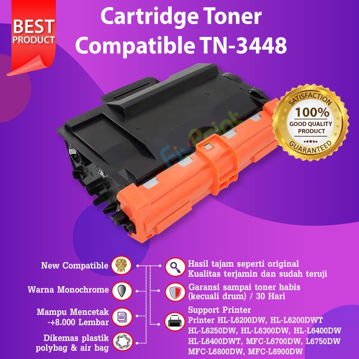 Toner Catridge TN-3448/TN-3428 Untuk Printer HL-L5100DN/HL-L6200DW/HL-L6400DW/DCP-L5600/5900