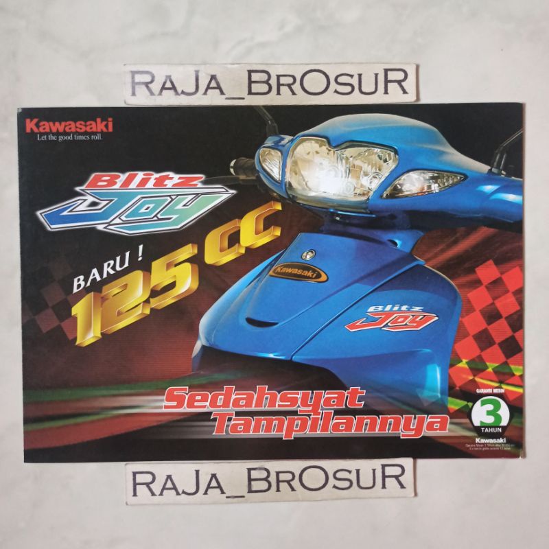 Poster brosur katalog leaflet Kawasaki Blitz Joy/Kawasaki Blitz Joy R/Kawasaki Blitz Joy VR 125 cc 2