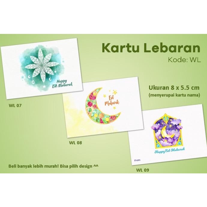 

Kartu Lebaran Idul Fitri Kartu Ucapan Hampers Gift Card Tag Kardus Kue Diskon!!R30F