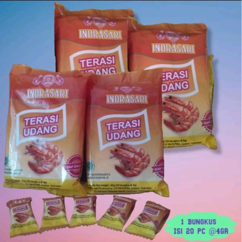 

TERASI UDANG INDRASARI SACHETAN isi 20 @ 4 gram