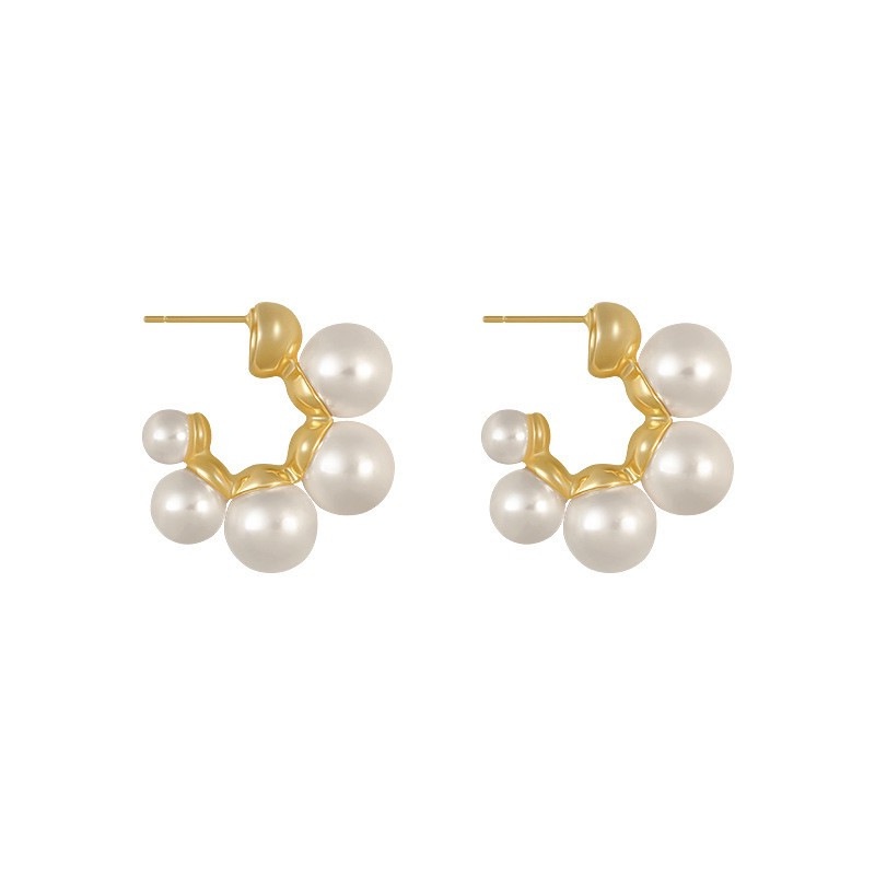 Korea Elegant Girls Pearls Earring Ear Studs Women Accessory (Takota 019)