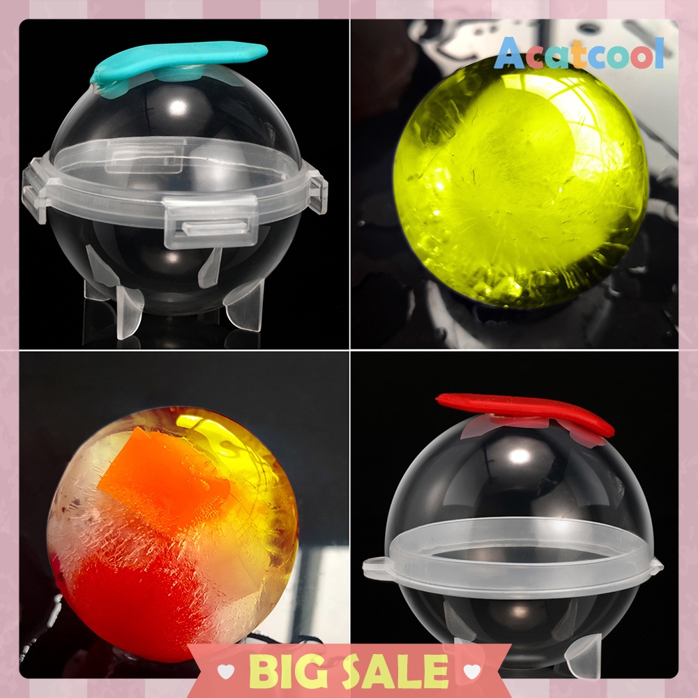 4pcs Round Ball Ice Cube Mold Maker DIY Sphere Ice Ball Device with Funnel