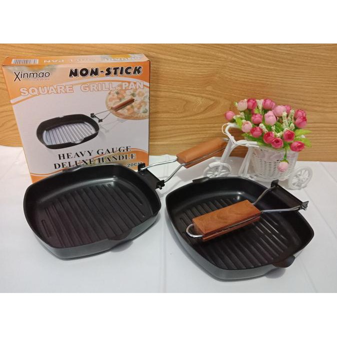 SQUARE GRILL PAN TEFLON NON STICK FRYING PAN WAJAN MINI PANCI