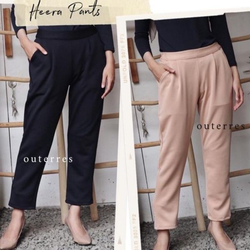 CELANA PANT SCUBA WANITA BASIC PANT FIT TO XL/XXL