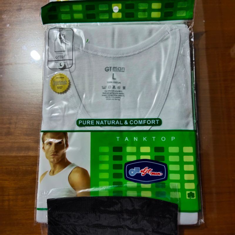 SINGLET GT MAN POLOS PROMO 2 PCS + MASKER 1 PCS GTT