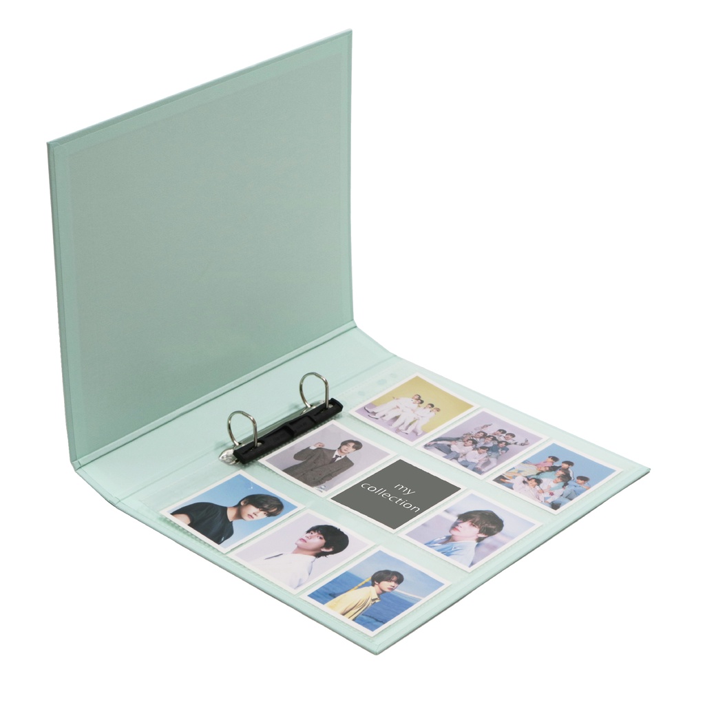 

[Zada] Bantex Photocard Album A4 2 Ring Binder Sleeve Pocket Aqua 8222P76