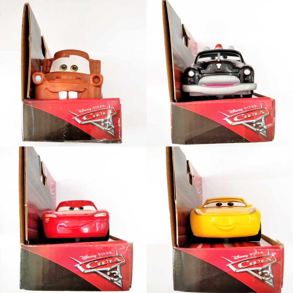 Cars 3 Disney Pixar Original Mattel Mater Lightning McQueen Sheriff Cruz Ramirez Diecast Mobil Anak