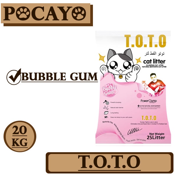 Pasir TOTO 20kg - Bubble Gum (Grab/Gosend)