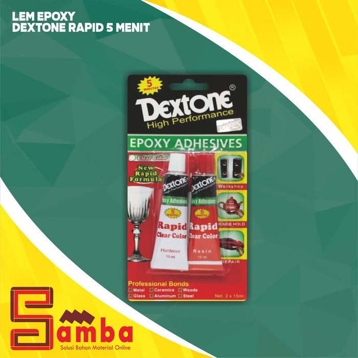 

LEM EPOXY DEXTONE RAPID 5 MENIT /DEXTONE CLEAR COLOR /SEPERTI ARALDITE