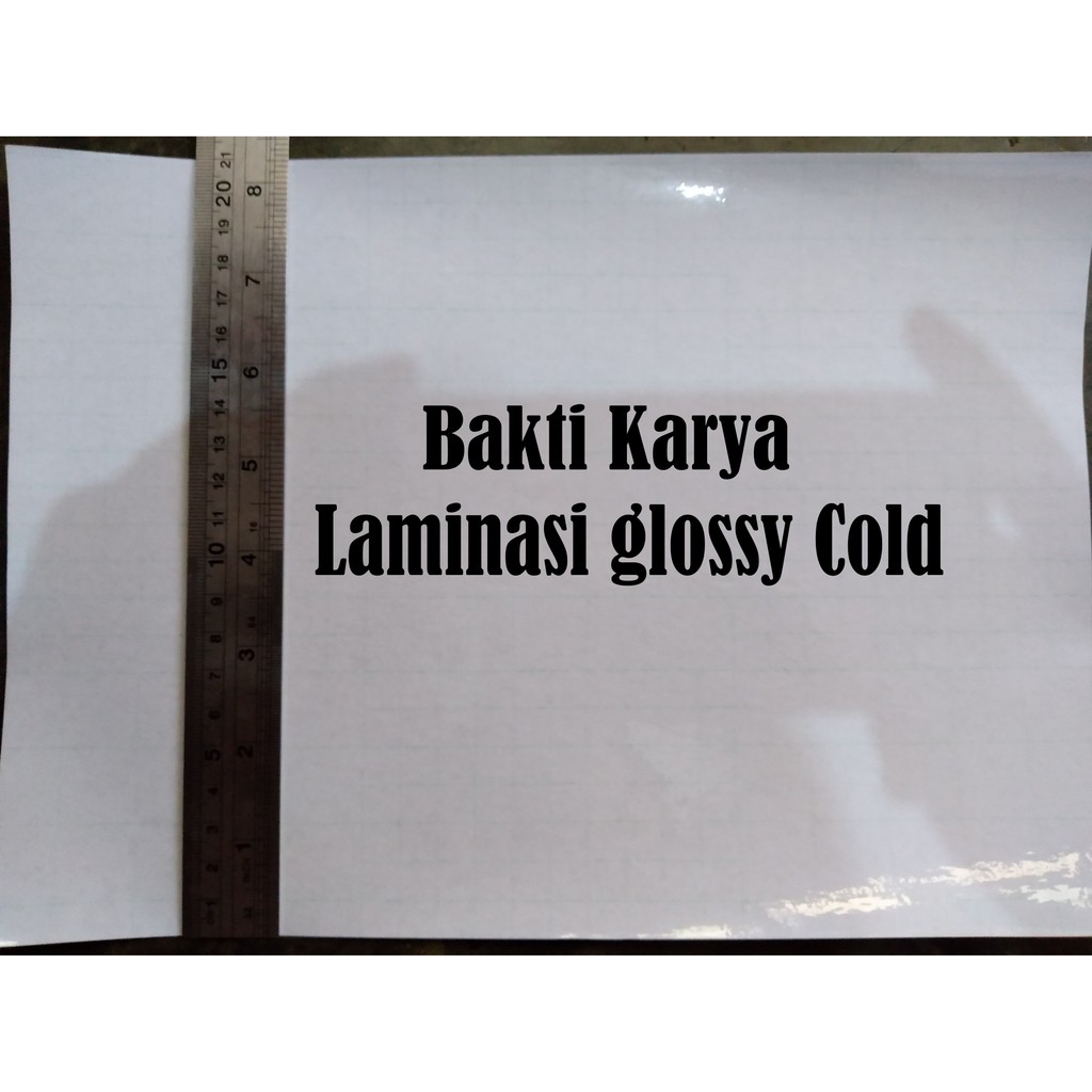

Laminasi Dingin Cold Lamination A4 glossy