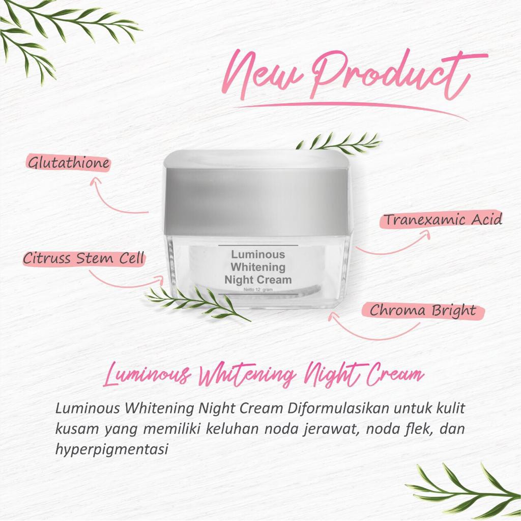 MS GLOW NIGHT CREAM -  ultimate ACNE WHITENING LUMINOUS Night cream ms glow - CREAM MALAM MS GLOW