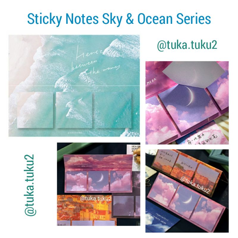 

STICKY NOTES SKY AND OCEAN SERIES/ MEMO PAD AESTHETIC
