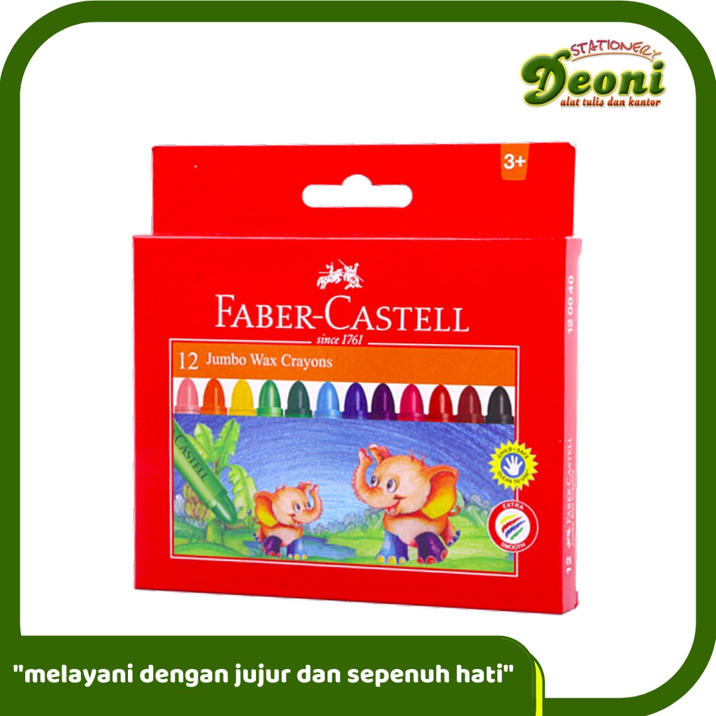

FABER-CASTELL 12 Jumbo Wax Crayons