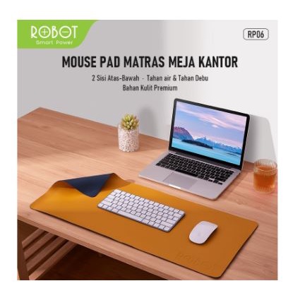 Mouse pad robot extended 70x30 cm double side PU water dust proof for office gaming rp06 rp-06 - Alas Mousepad mat 700x300 mm