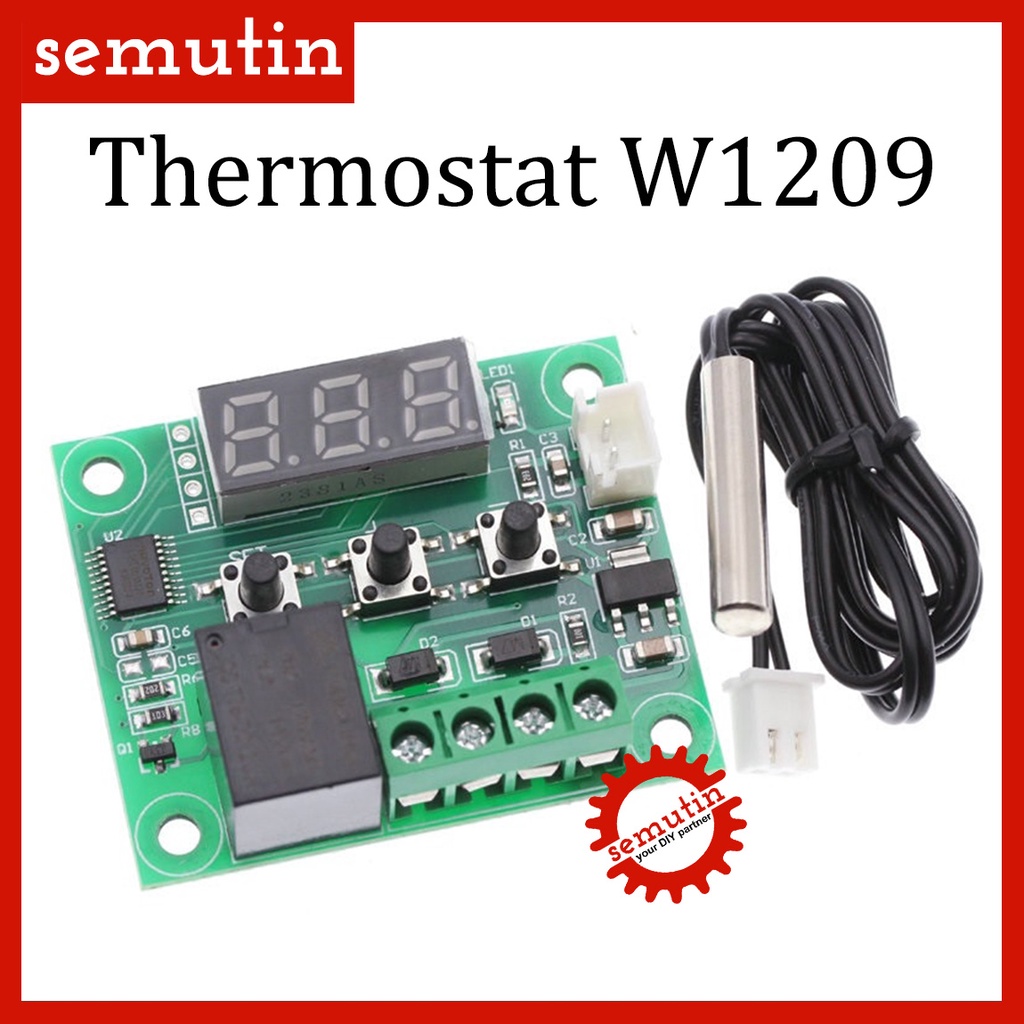 Thermostat W1209 Digital DC 12V / Termostat Modul Sensor Pengatur Suhu LED