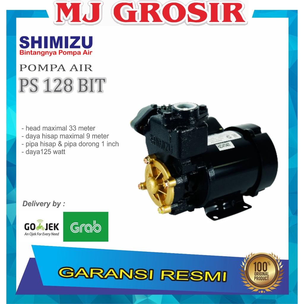 POMPA AIR SHIMIZU PS 128 BIT ALAT PENYEDOT AIR WATER PUMP