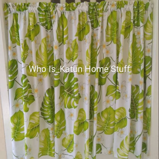 Gorden Kolong Dapur Motif Daun Monstera Hijau Tropical Series