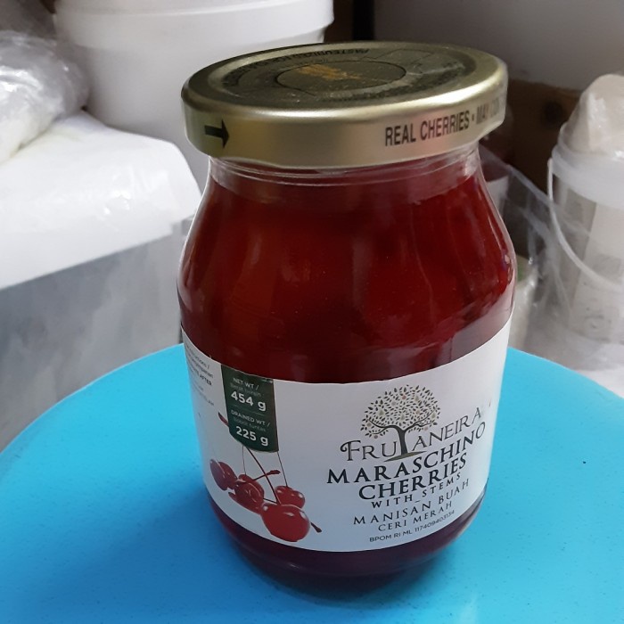 

f0fjhubfe00 Frutaneira Maraschino Cherries Red, Cherry Tangkai Merah 454 Gram - Bebas Ongkir DsGk