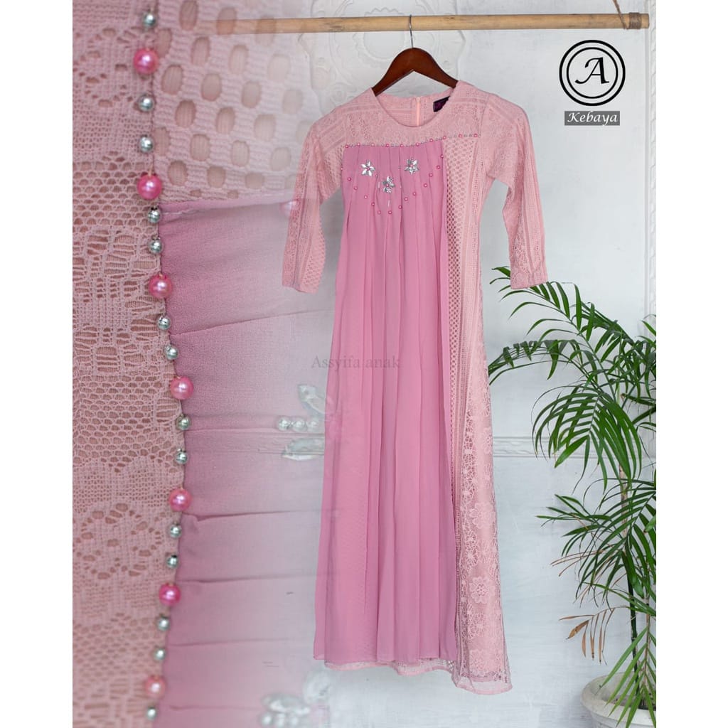 Relpict kebaya gamis anak.//gamis brukat anak//gamis anak pesta//gamis anak modern