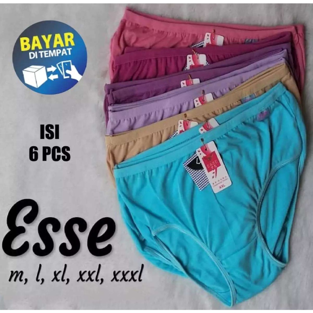 CD ESSE 3Pcs Celana Dalam Wanita/Celana Dalam Multi COLOUR/ CD Wanita Esse