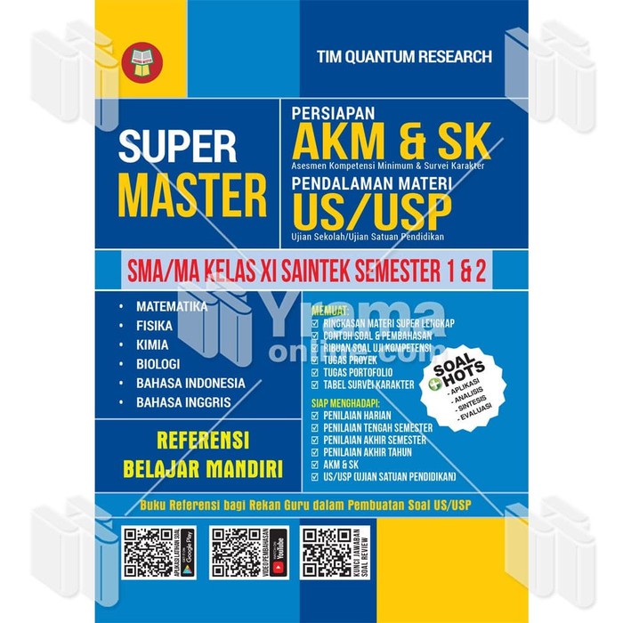 BUKU SUPER MASTER PERSIAPAN AKM & SK - SMA KELAS XI SAINTEK