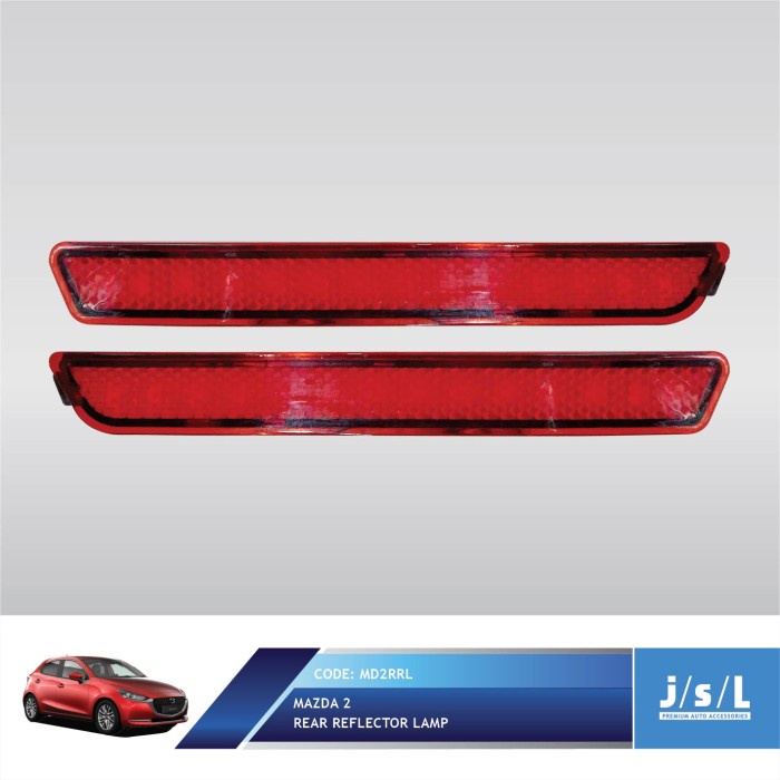 Aksesoris Fariasi Tambahan Mobil Mazda 2 Rear Reflector Bumper Lamp Mata Kucing
