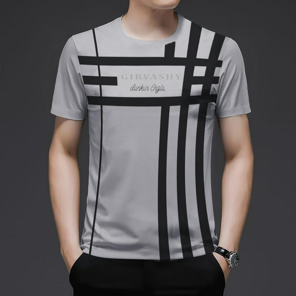 OTOTAshop. Baju fashion pria GIRVA 9S M-L-XL-XXL, Lengan pendek,bahan spandek rayon.motif Sablon halus