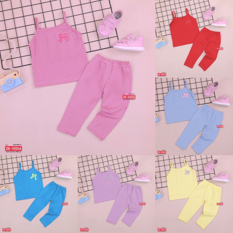 Setelan Violett uk bayi-2 Tahun / Baju Anak Perempuan Baby Celana Panjang Legging Kaos Tanktop Polos Kiosbalitaprilliaaa