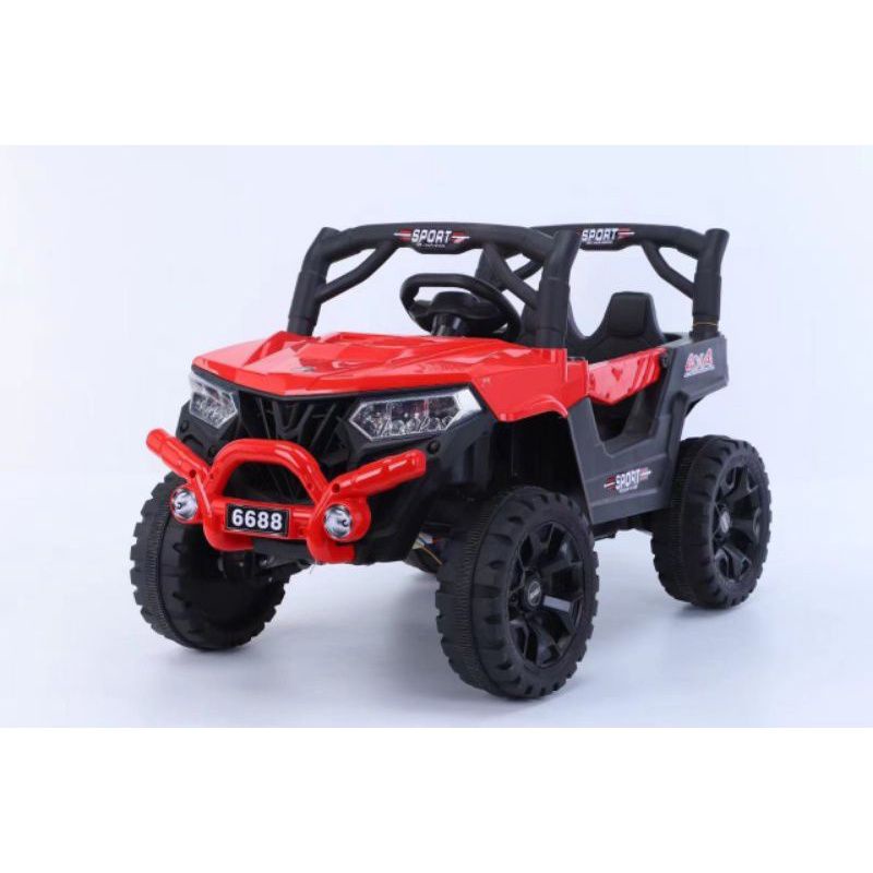 MOBILAN AKI YUKITA 6688 BAN KARET ( EVA ) JEEP RAFT 12VOLT~ MOBILAN MAINAN ANAK~MOBIL AKI ANAK