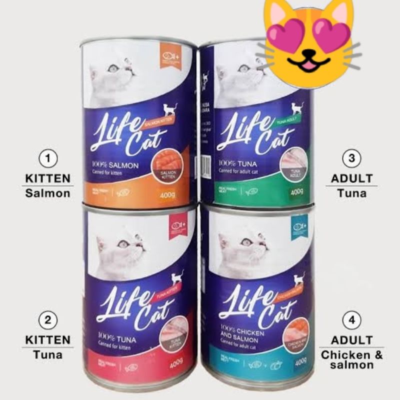 Life cat kaleng 400gr /makanan anak kucing