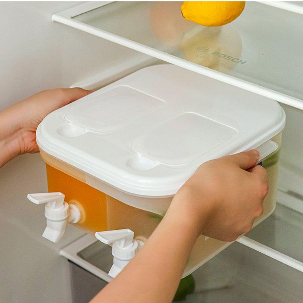 Solighter 5L Water Jug Dengan Keran Ganda Baru Musim Panas Wadah Air Minum Aksesoris Dapur Rumah Tangga Juice Decanter