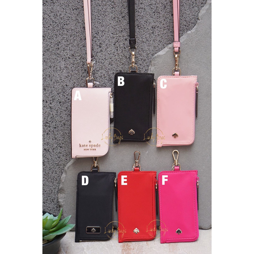 Jual kate spade card case lanyard (authentic / original ) Shopee