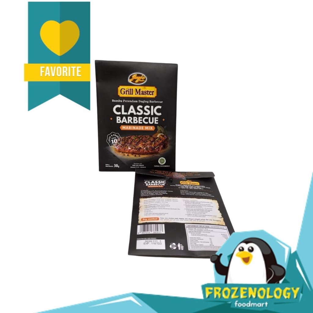 

Jay's Grill Master Classic Barbecue | BBQ Marinade Mix 30 gr Halal