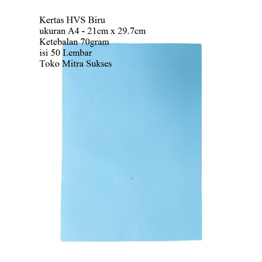

50 Lembar Kertas HVS Biru A4 70gram