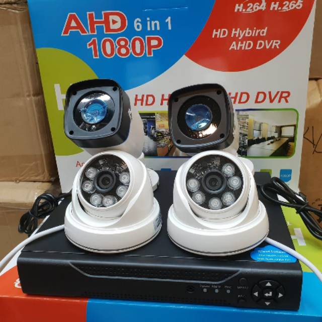 Paket kamera cctv 4ch ahd 3mpb720p murah komplit tgl pasang