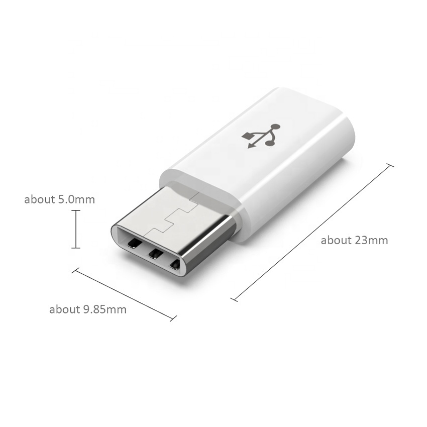 Micro USB to Type C/Ligthning Data Transfer and Charging Converter for Mobile Phone Laptop