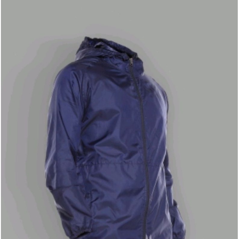 Jaket polos jaket parasut olahraga gym lari running sauna waterproof pembakar lemak diet pria / wani