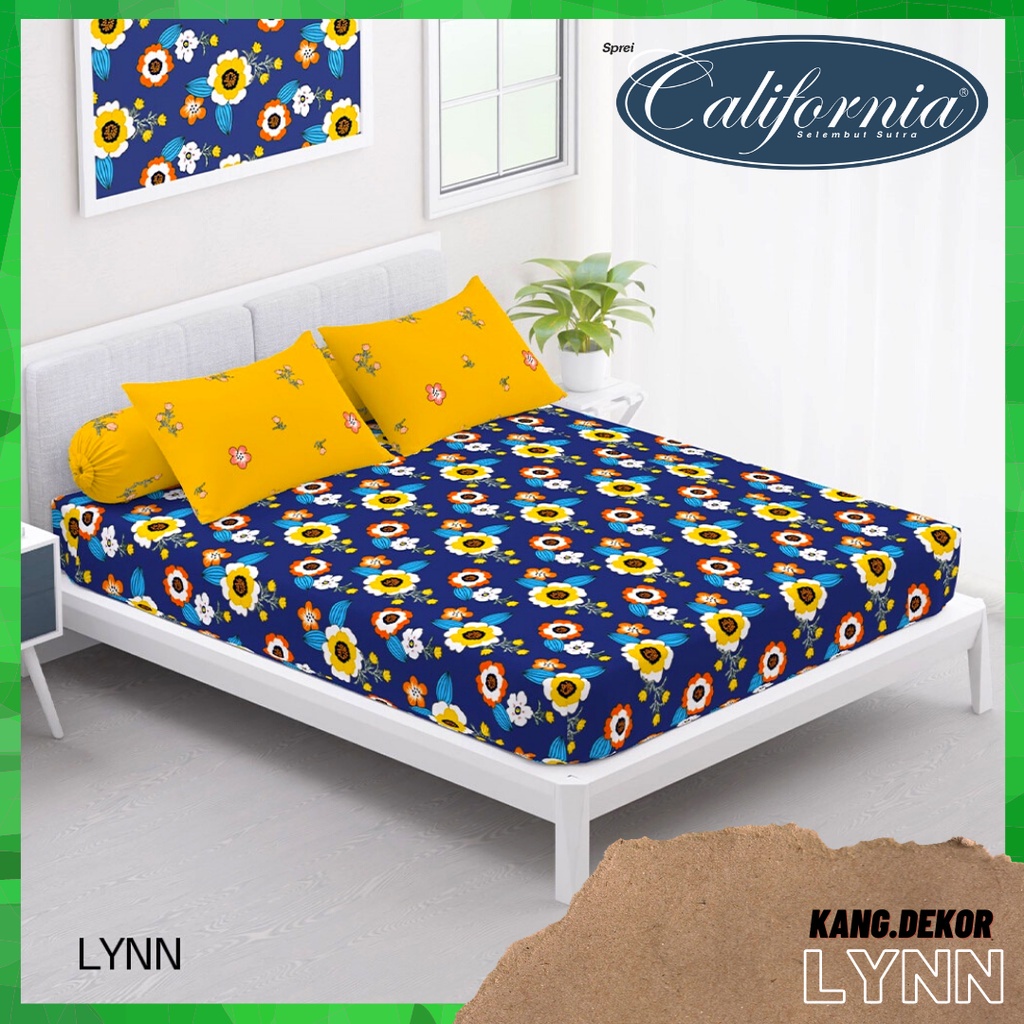SPREI CALIFORNIA MOTIF LYNN QUEEN KING SINGLE SIZE 160X200 180X200 120X200 SPREI NO 1 2 3 MURAH SEPR