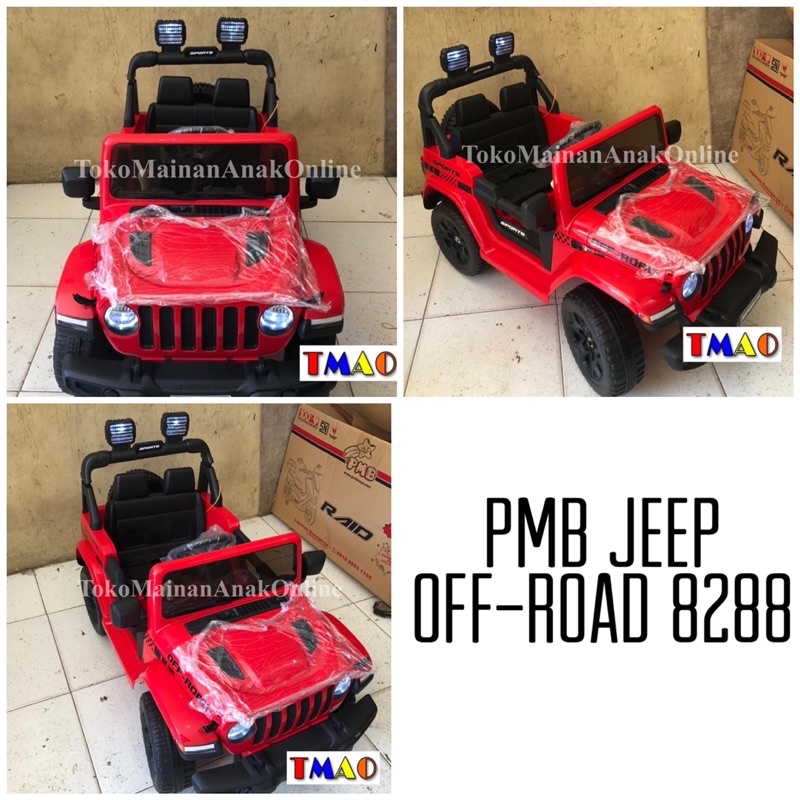 Mobil Aki Anak PMB JEEP Rubicon OFF-Road 8288 M8288 Mainan Anak Remot Remote Kontrol Murah-3