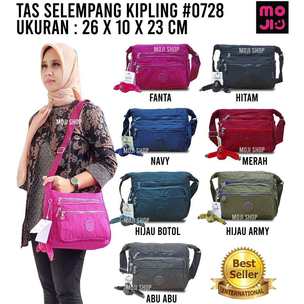 MOJI- Tas Selempang Wanita / Tas Wanita / Sling Bag 4 Ruang / Tas Termurah Free Gantungan Monyet