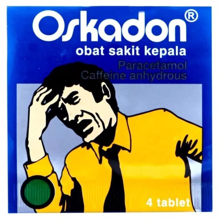 OSKADON STRIP ISI 4 OBAT SAKIT KEPALA PARACETAMOL PEREDA NYERI