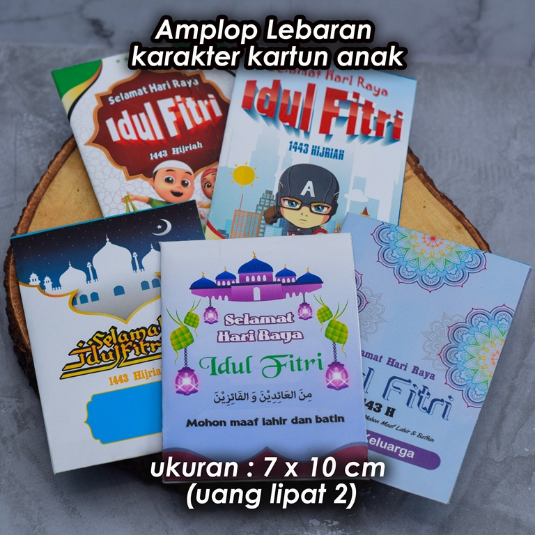 

Amplop Lebaran / Angpao amplop lebaran edisi anak anak Custom nama dan foto kertas art paper